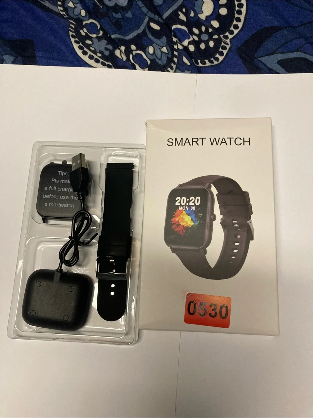 Black Smart Watch with Silicone Band - Smart Watch